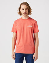 Męska Koszulka T-shirt Wrangler Graphic Tee Logo Burnt Sienna 112351267 W751013632